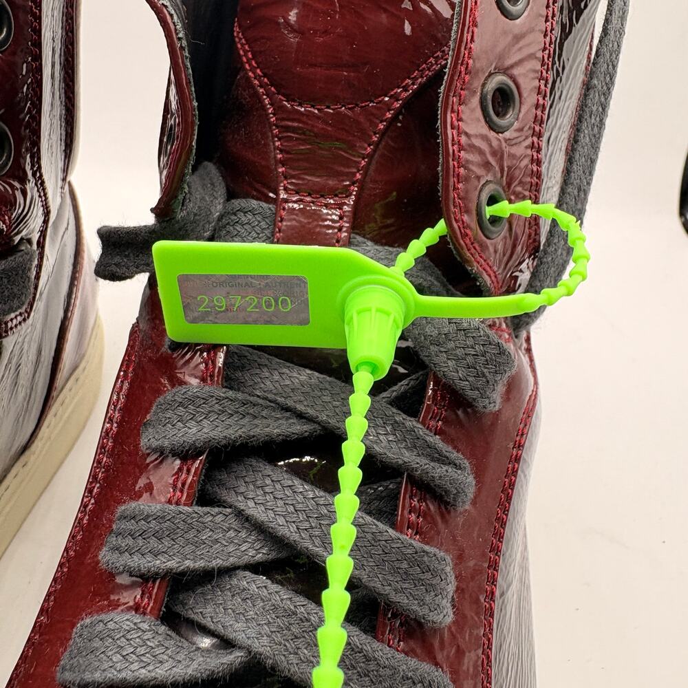 SAINT LAURENT YSL Malibu High Top Patent Leather Sneaker Red Sz 42/US 9 $645 - Picture 10 of 10